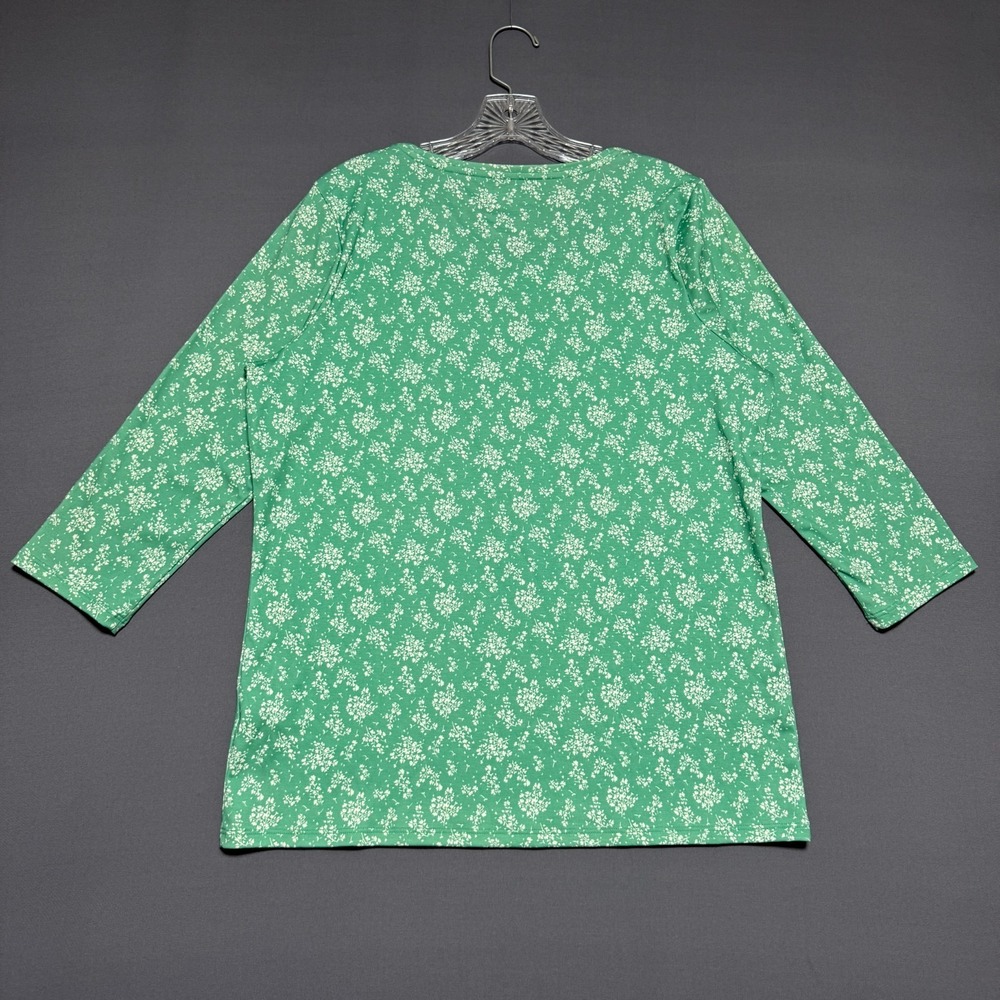 LL Bean Top Womens L Floral Cottagecore Coastal Grandma Prairie Casual Classic - Picture 8 of 8